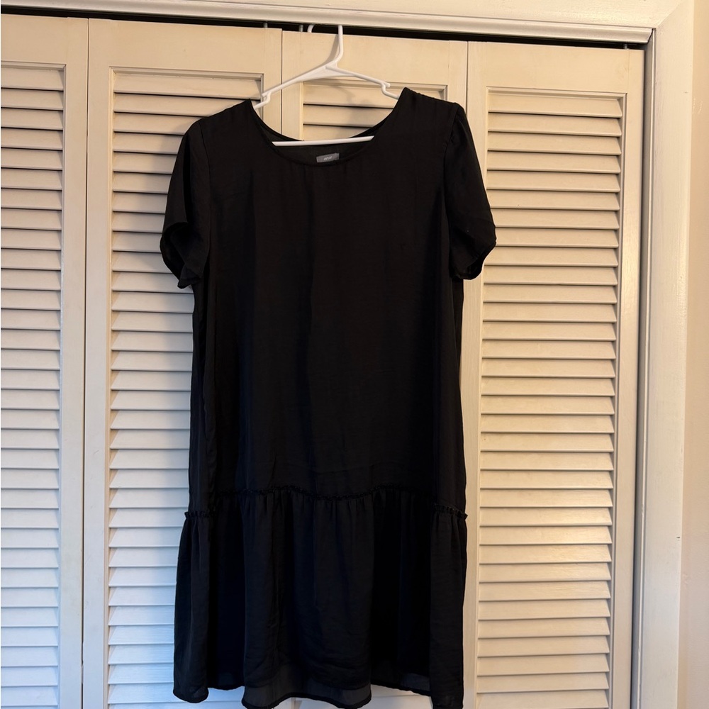 Aerie Black Mini Length Slip Dress